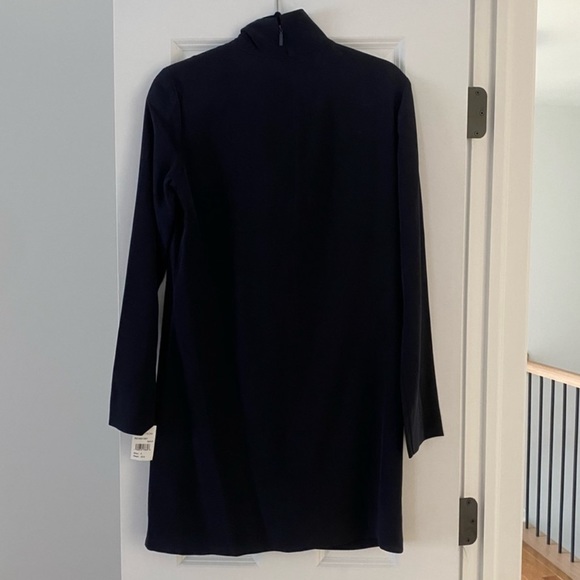 Tibi Neck Tie Navy Dress 4 - Picture 6 of 8